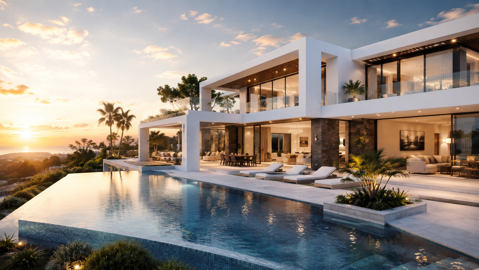现代豪华别墅外观图 - Real Estate Visual